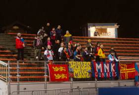 Les supporters Caennais au Parc des Sports lors de la victoire du Stade Malherbe Caen la saison dernière