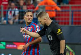 Geoffrey Kubler lors de la rencontre face à l'AC Ajaccio au stade Michel d'Ornano