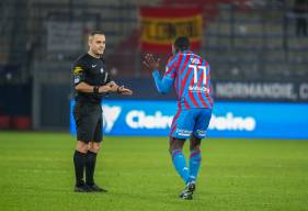 Thierry Bouille lors de la réception de Rodez à d'Ornano au mois de novembre