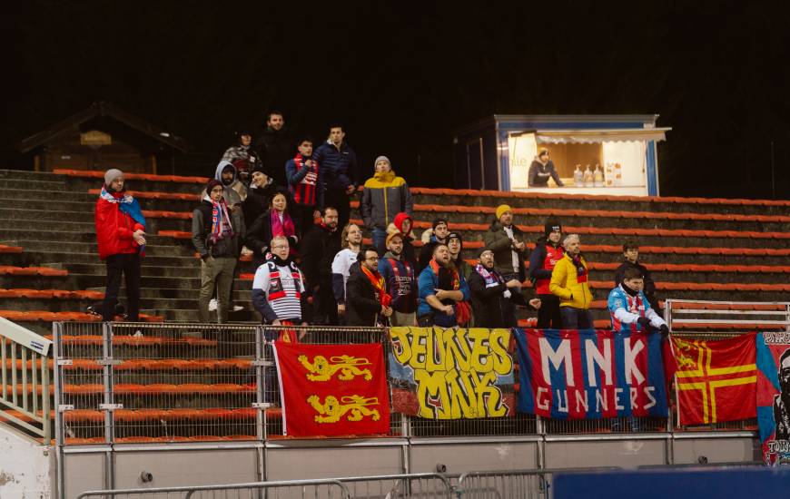 Les supporters Caennais au Parc des Sports lors de la victoire du Stade Malherbe Caen la saison dernière